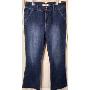 NWT Rock & Roll Womens 14 High Rise Boot Cut Blue Denim Trouser Pants